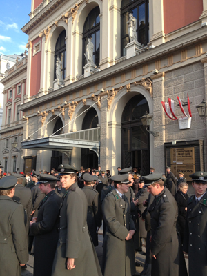 Members of the Austrian Army at the Musikverein