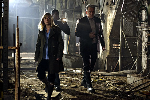 Eva Birthistle as Detective Superintendent Sarah Cavendish, Will Johnson as Detective Inspector Spencer Jordan and Trevor Eve as Detective Superintendent Peter Boyd in Waking The Dead.