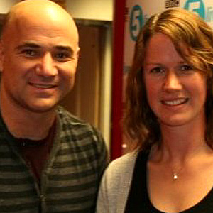 Alice with her childhood hero Andre Agassi 