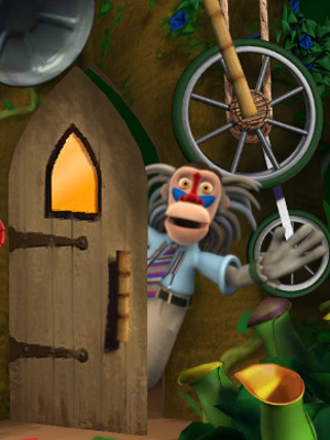 The virtual version of Todd the Zingzilla poking his head round the front door