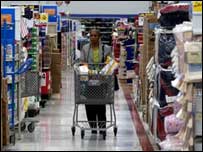 shopper in supermarket