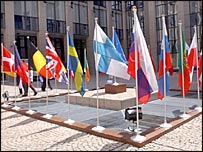 European Union flags