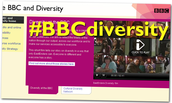 A screenshot from the BBC's diversity web site