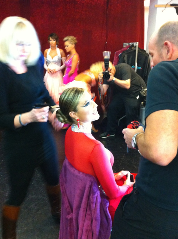 It's all go here backstage