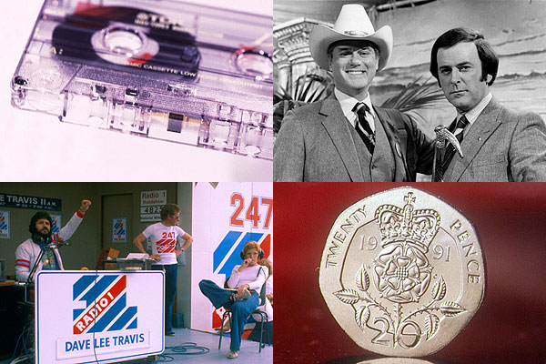 Cassette, JR Ewing with Terry Wogan, DLT on the Radio One Roadshow and a 20p coin