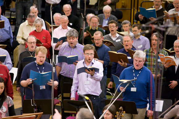 Photo of the chorus at a BBC Singers 'Come & Sing' event