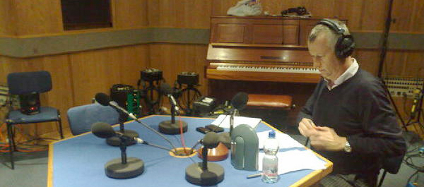 John Wilson recording Front Row in Maida Vale studio 5