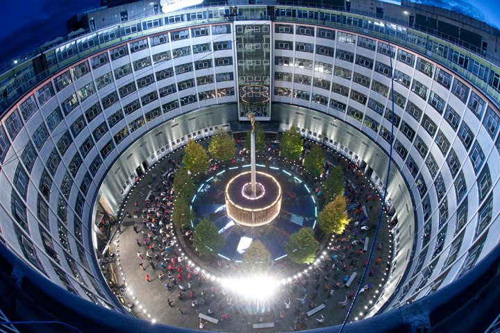 Strictly Come Dancing fans dancing at BBC Television Centre