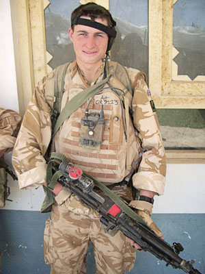 The late Private Chris Gray in Afghanistan