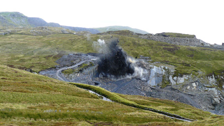 lynie gan Erwyn o un o'i ffrwydriadau mwya'