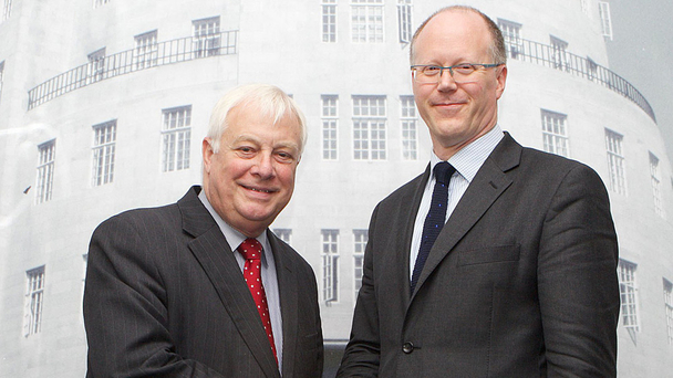BBC TRUST CHAIRMAN LORD PATTEN AND DIRECTOR-GENERAL DESIGNATE GEORGE ENTWISTLE