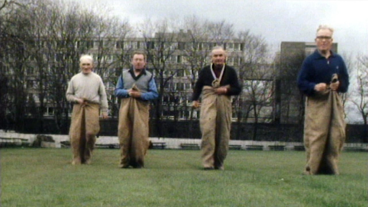 Sack-racing pensioner, 1977