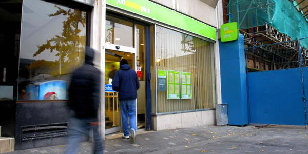 Youths entering a job centre