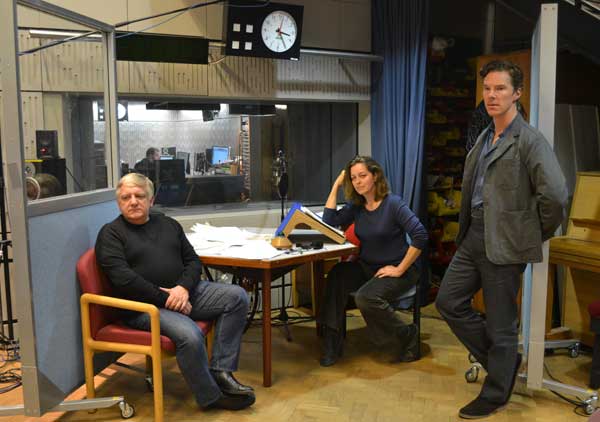 Photo of Simon Russell Beale, Greta Scacchi and Benedict Cumberbatch in studio 
