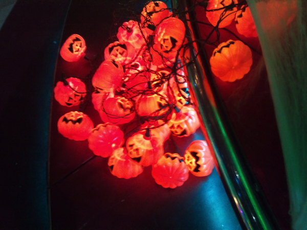 Pumpkin lights from the set of the Strictly Halloween special