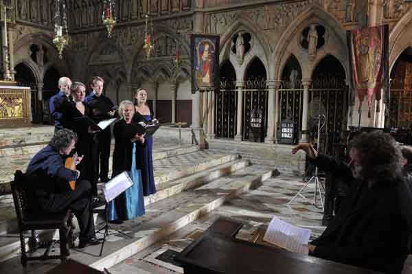 Solo group, with Eamonn Dougan, recording Byrd's Lullaby