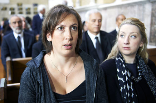 Miranda at a funeral
