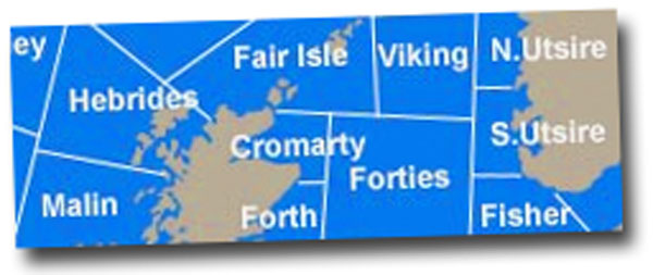 Shipping forecast map