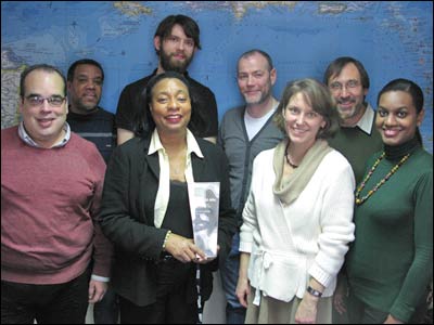 Back row: Ken Richards, Tom Holmes, Nick Miles, Henri Astier. Front row: Emilio San Pedro, Debbie Ransome, Lisa Robinson, Marie-Claire Williams