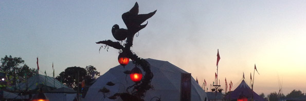 Glastonbury nightfall