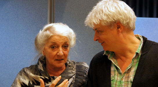 Jane Lapotaire with writer Sebastian Baczkiewicz