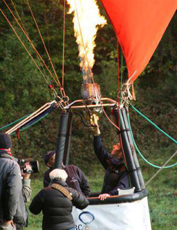 Martin Hughes-Games in a balloon