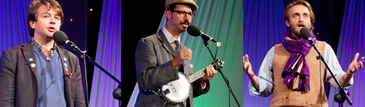 Thom Tuck, Mr B the Gentleman Rhymer and Tim Fitzhigham