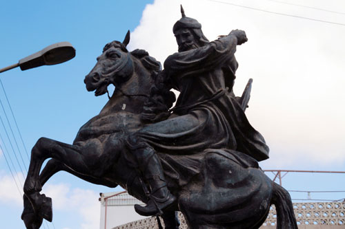 Statue of Sultan Saladin in Kerak, Jordan
