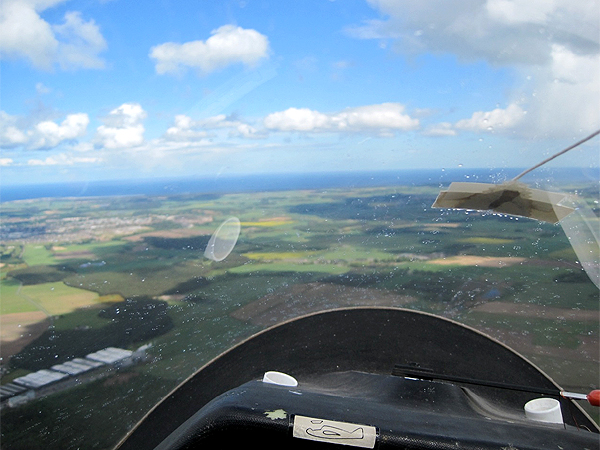The view of the Moray Firth from the glider cockpit
