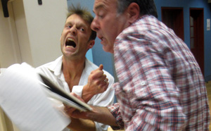 Steerpike (Carl Prekopp) fighting with Barquentine (Gerard McDermott)