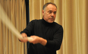 Gerard McDermot plays the washing machine tube