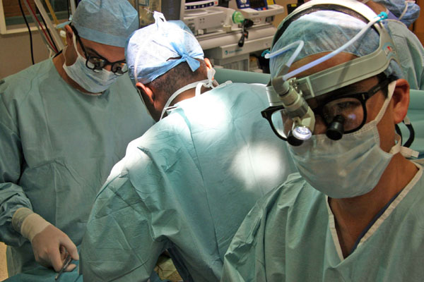 Cardiologist Doctor Victor Tsang and the team at Great Ormond Street at work on another operation