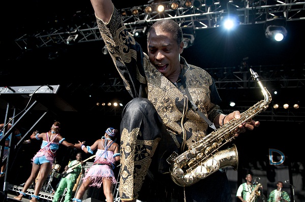 Femi Kuti on the Open Air stage at WOMAD 2012