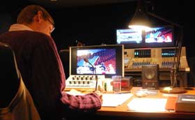 BBC SSO producer Andrew Trinick at work 