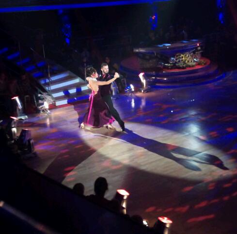 Kara Tointon and Artem Chigvintsev in the Strictly Come Dancing dress rehearsal