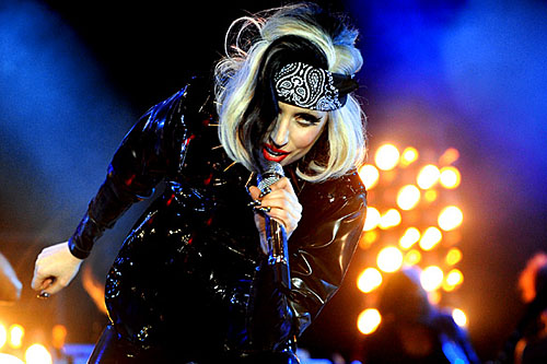 Lady Gaga performing on the Main Stage at Radio 1's Big weekend 2011 in Carlisle.