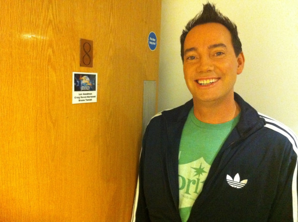 Craig outside the judges' green room