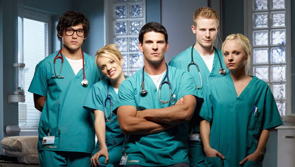 Some of the cast of BBC's Casualty