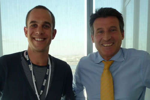 Director Francis Welch with Seb Coe