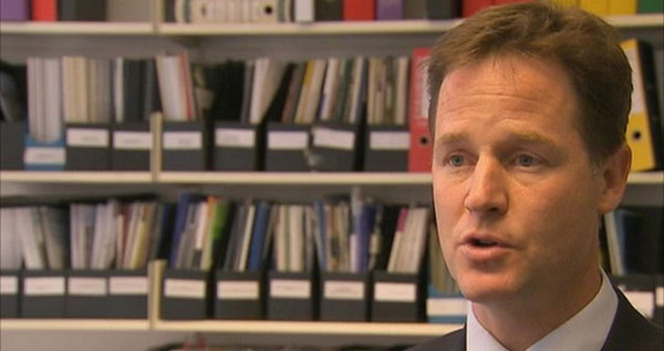 Nick Clegg, guest on Desert Island Discs on BBC Radio 4 on 24 October.