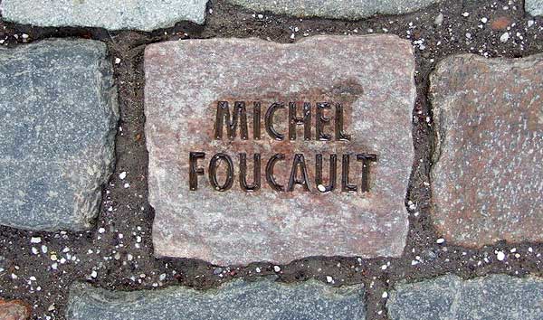 Bonn - Installation in the entrance of the Federal art and exhibition hall in Bonn - paving stone in memory of Michel Foucault