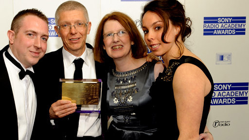 Sportsound production team winning the Sony Gold Award.