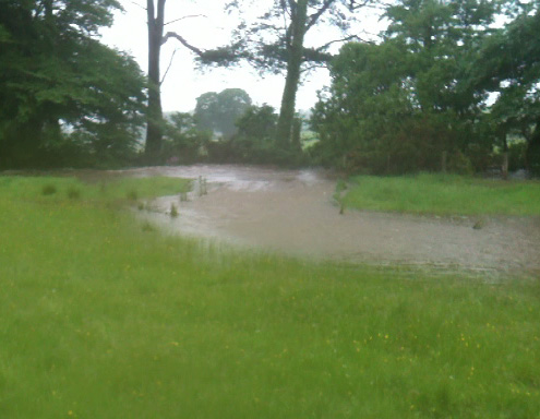 River bursts its banks