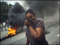 Protest in Haiti over cholera outbreak