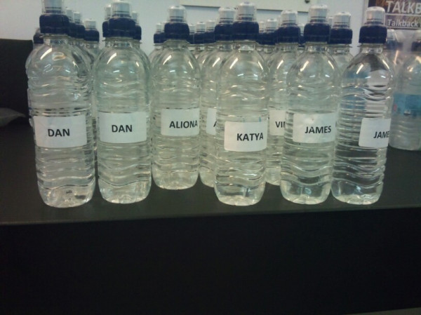 Bottles of water 