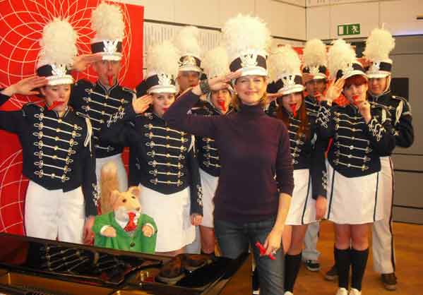 Picture of Katie Derham with the Masters of the Kazooniverse