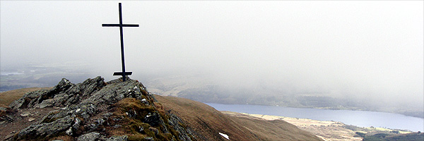 The summit of Ben Ledi, a small mountain in the Trossachs about an hour's drive north of Glasgow