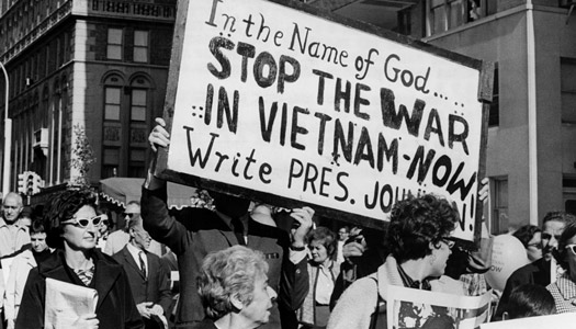 Vietnam protests in USA - Getty image for Letter From America promotion