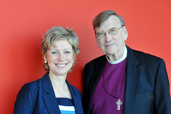 Sally Magnusson with Bishop Jack Spong