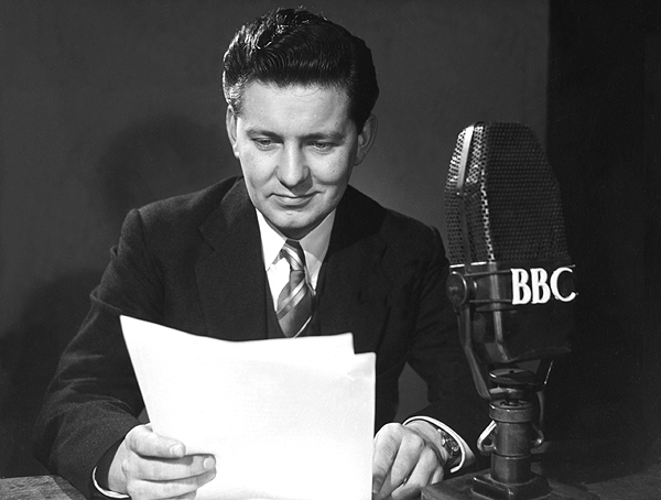 Richard Baker reading the news in 1964
